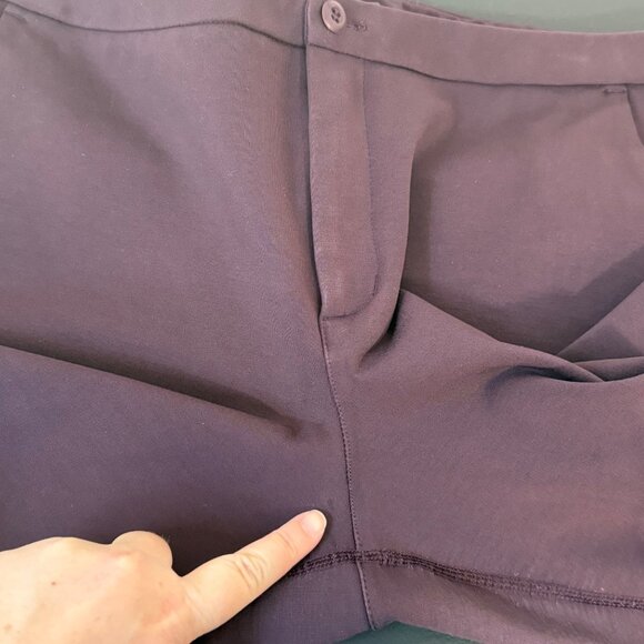 Lululemon Trousers Womens 12 Purple Go City Trek Mid Rise Ponte Stretch Travel - Picture 13 of 15